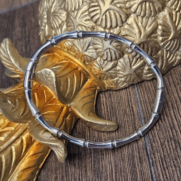 NEW 🌟 Gold Or Silver Bamboo Bangle Bracelets - Picture 3 of 12